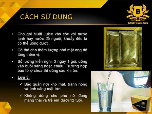 Cách sử dụng multi juice