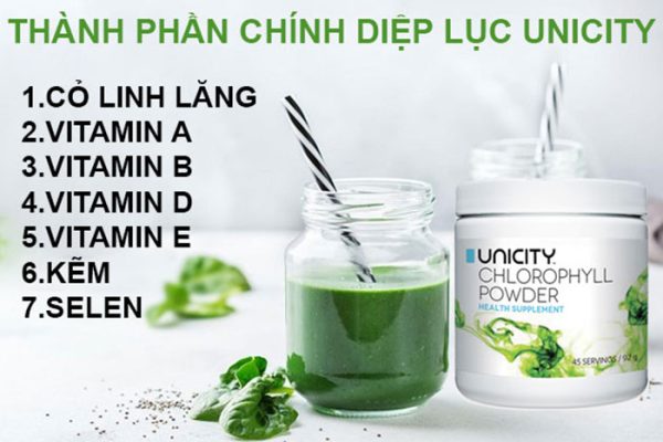 Thành Phần Của Bột Diệp Lục Unicity