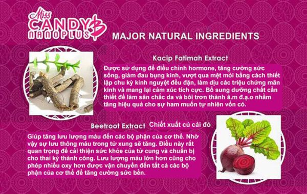Thành Phần Của Kẹo Sâm Miss Candy B