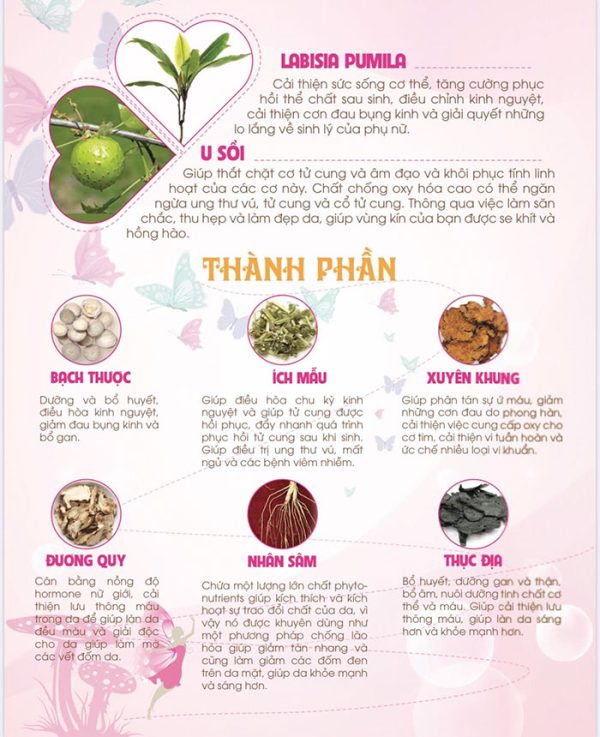 Thành phần của Viên dưỡng nhan